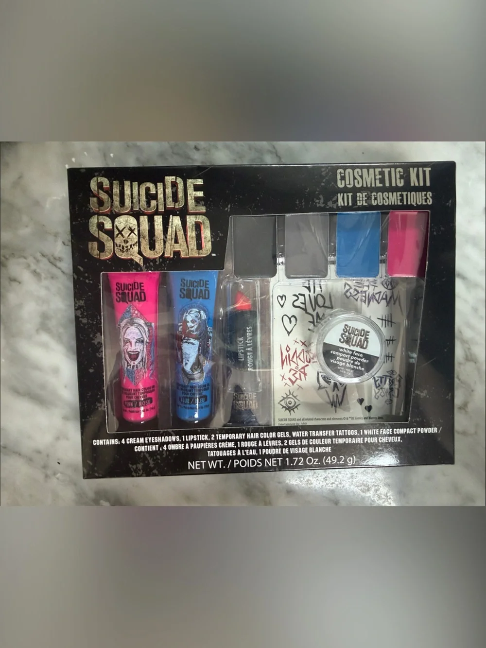 Suicide Squad Harley Quinn Cosmetic Kit — Pink & Blue Party Makeup Set